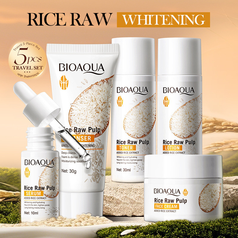 5 pz BIOAOUA Set Sbiancante Cr - Luxury Skincare Kit recensione e prezzo